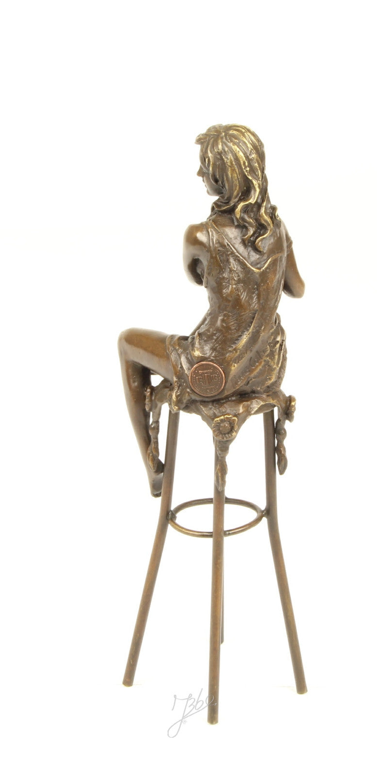 Statue Sculpture Bronze Art Déco Nouveau Femme Tabouret Bar DSBJ-11 Moderne