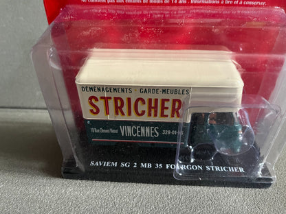 Voiture Miniature Renault Saviem SG 2 MB 35 Fourgon Stricher Hachette 1/43