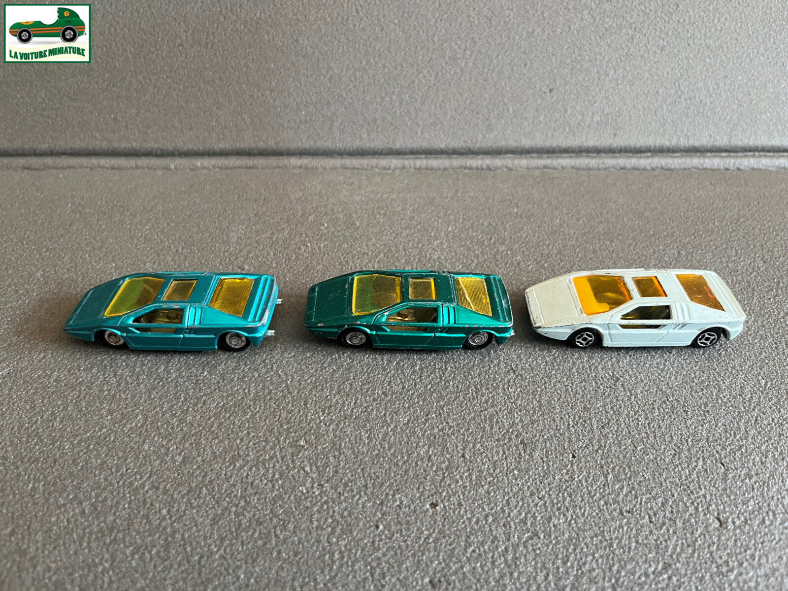 Ancienne Miniature Voiture Lot de 3 Maserati Bommerang MiniJet Norev France 1/64