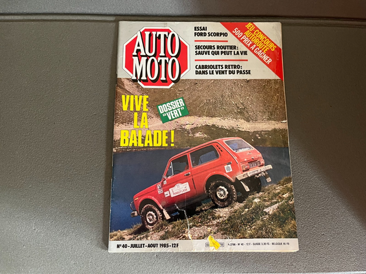 Livre Revue Voiture Automobile AutoMoto N°40
