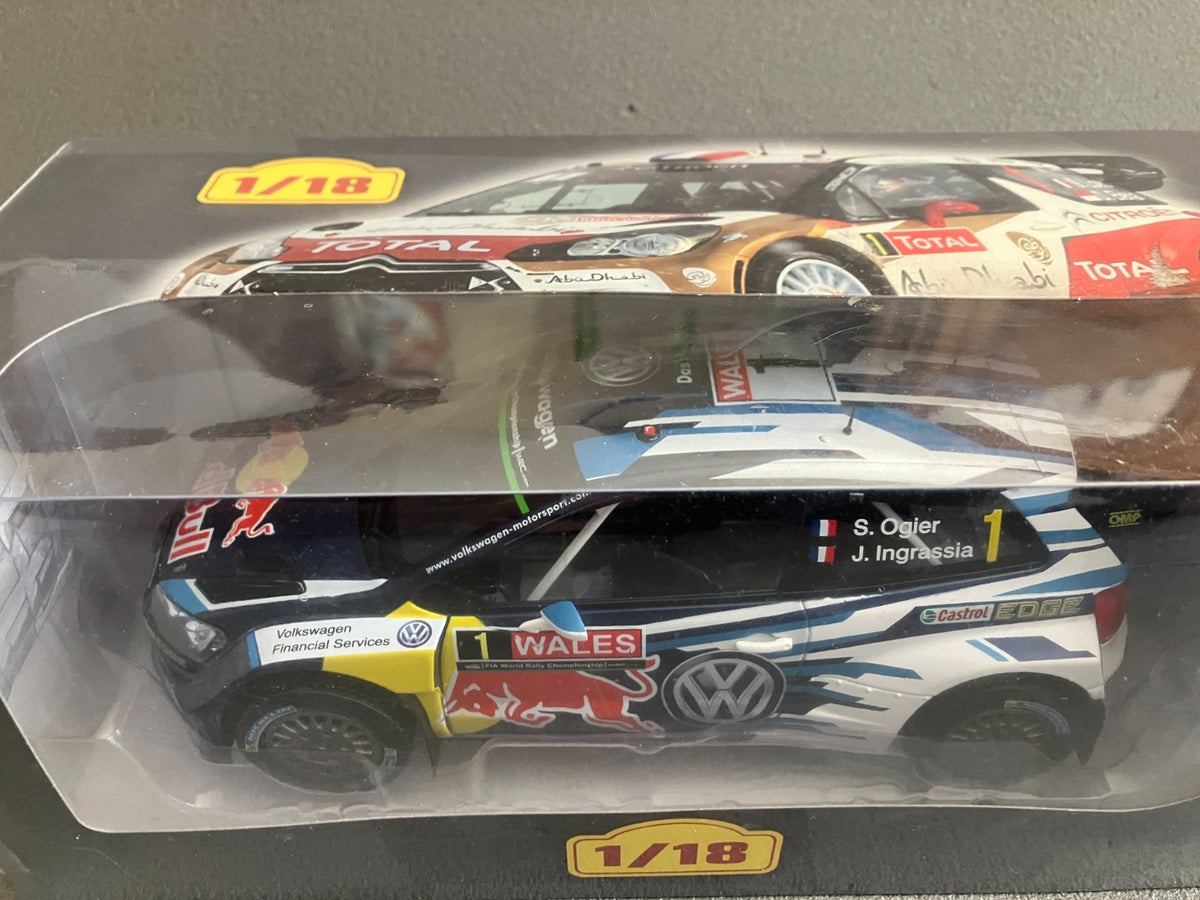 Voiture miniature Volkswagen Polo Ogier Ingrassia WRC Rallye Altaya au 1/18