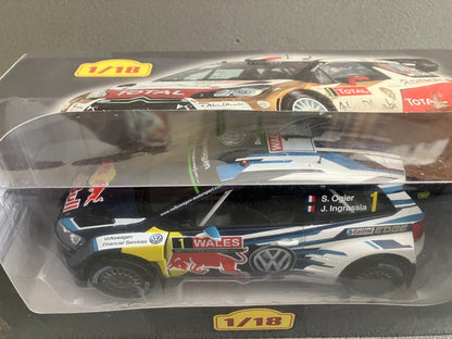 Voiture miniature Volkswagen Polo Ogier Ingrassia WRC Rallye Altaya au 1/18