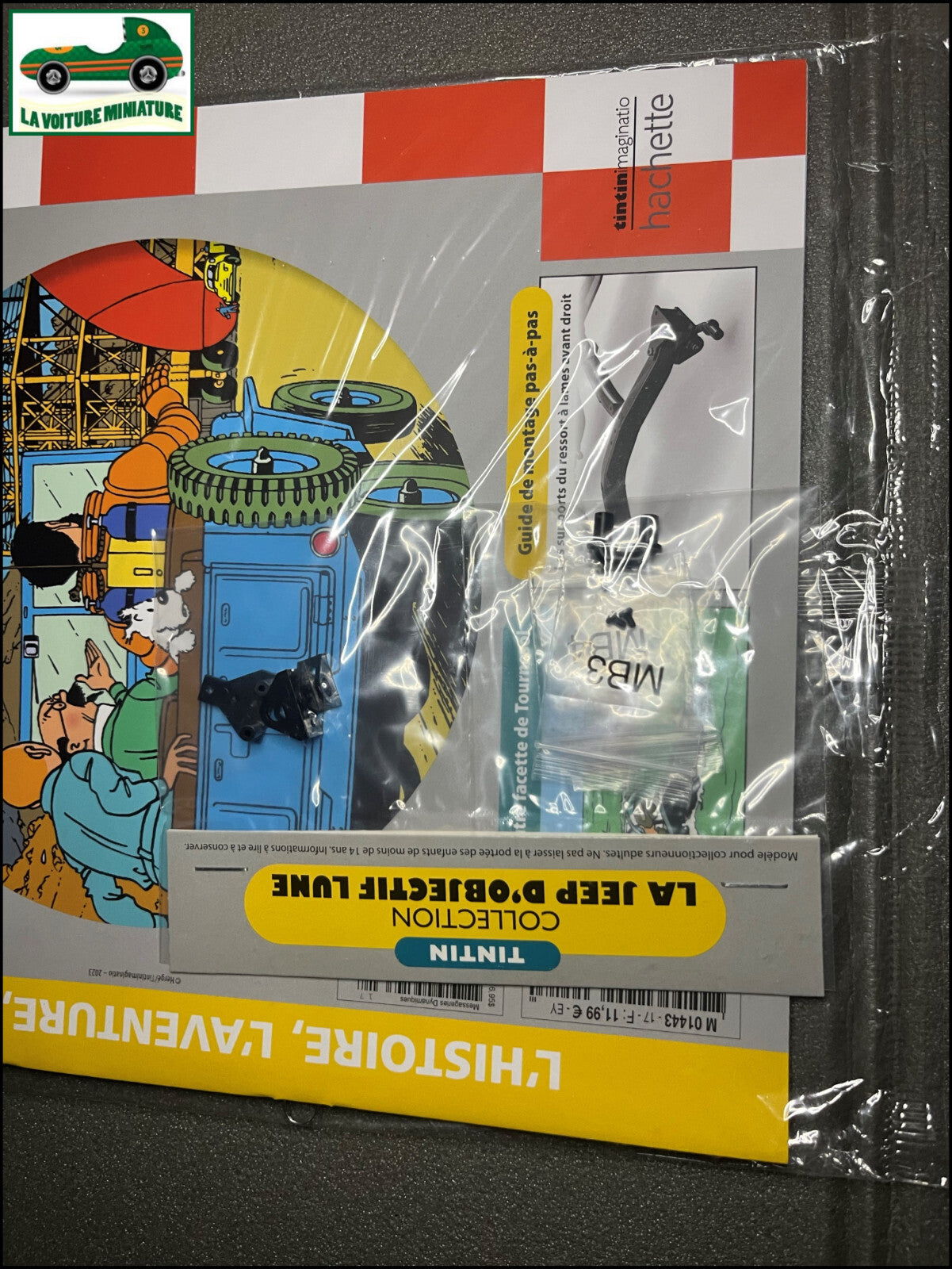 Voiture miniature Maquette Tintin Jeep D'Objectif Lune Hachette N°17 au 1/8