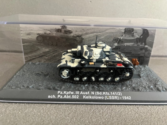 Miniature Militaire Char Tank Blindé Pz.Kpfw. III Ausf. N Sd.Kfz. Altaya 1/72
