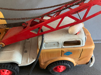 Jouet Ancien Voiture Miniature Tôle Camion Grue Gama Incomplet