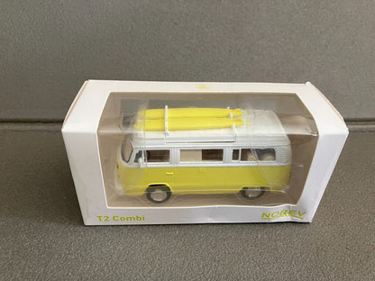 Voiture Miniature Volkswagen Combi T2B Camping Car Van Norev 1/43