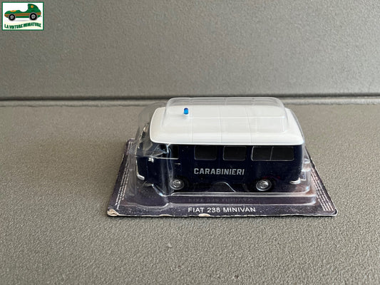 Voiture miniature Fiat 238 Minivan Carabinieri Police du Monde DeAgostini 1/43