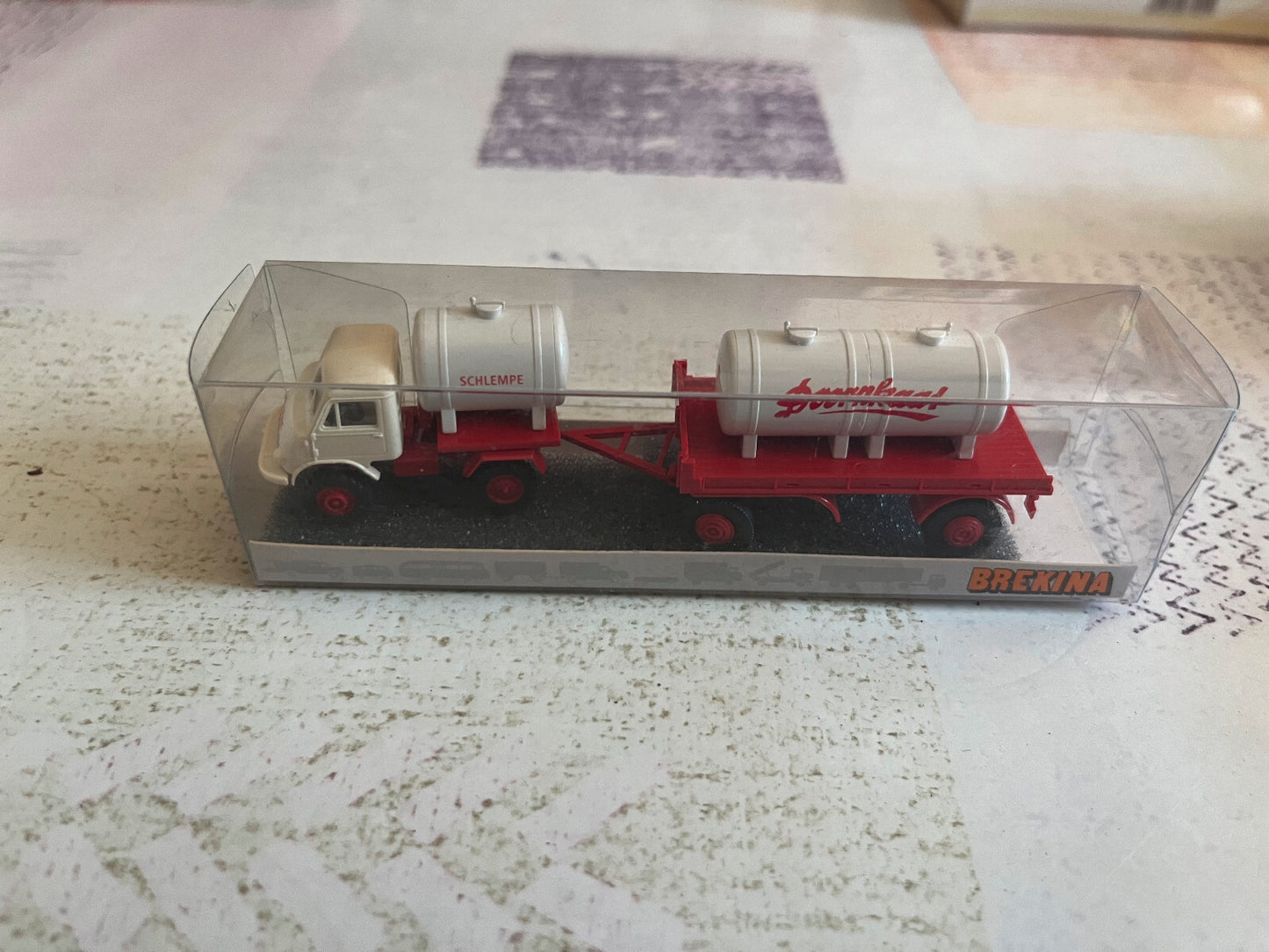 Voiture Miniature Camion Mercedes Citerne Remorque Doornkaat Brekina 1/87 HO