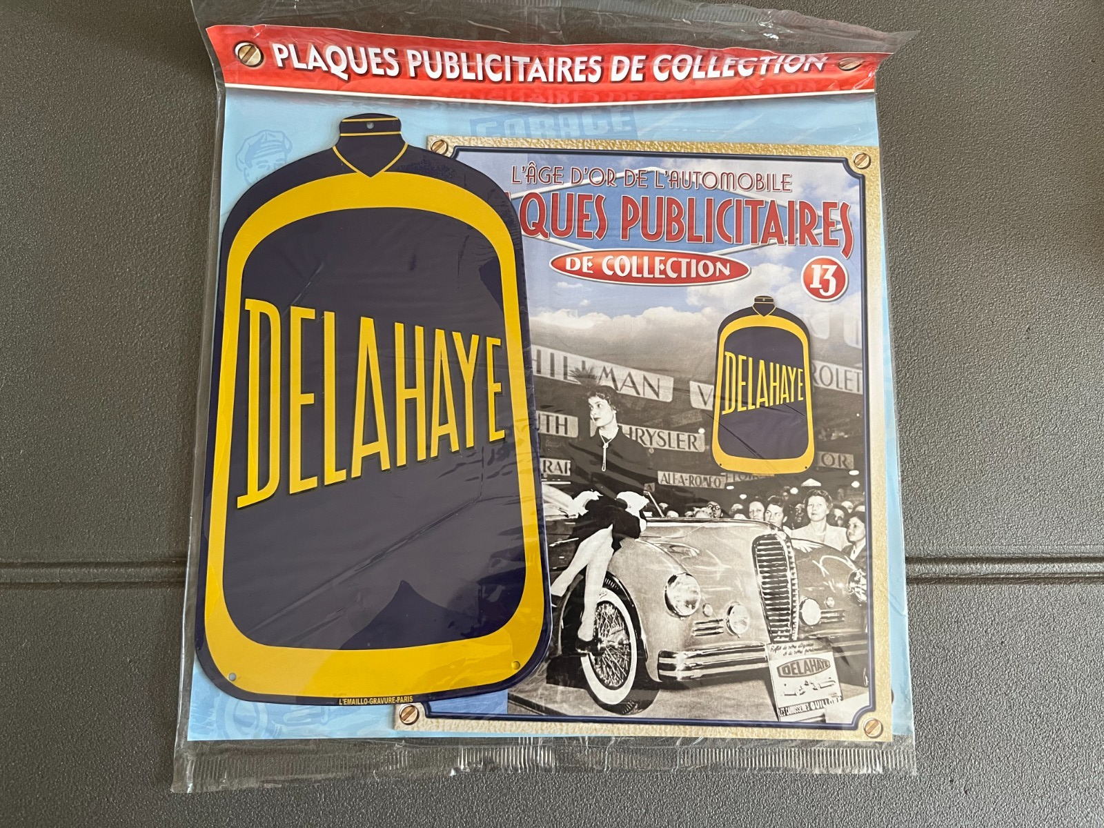 Plaque Métal Voiture Automobile Publicitaire Collection Delahaye