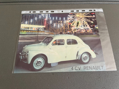 Ancien Dépliant Brochure Documentation Automobile 4CV Renault