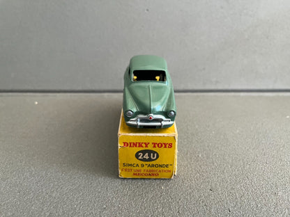 Ancienne Miniature Voiture Simca 9 Aronde Dinky Toys France 24U Boite