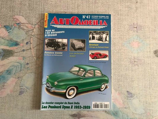 Livre Revue Voiture Automobile Automobilia N°47 2000