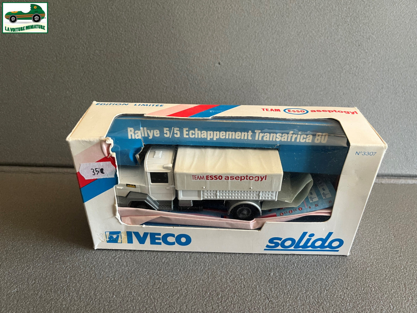 Voiture miniature camion Iveco Rallye team Esso Solido 1/50