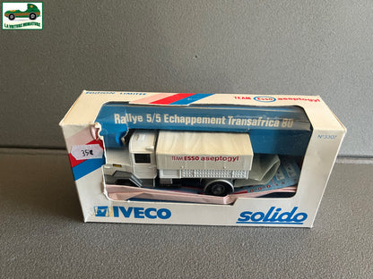 Voiture miniature camion Iveco Rallye team Esso Solido 1/50