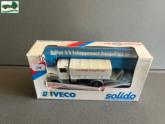 Voiture miniature camion Iveco Rallye team Esso Solido 1/50