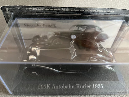 Voiture Miniature Mercedes 500k Autobahn Kurier 1935 Altaya au 1/43