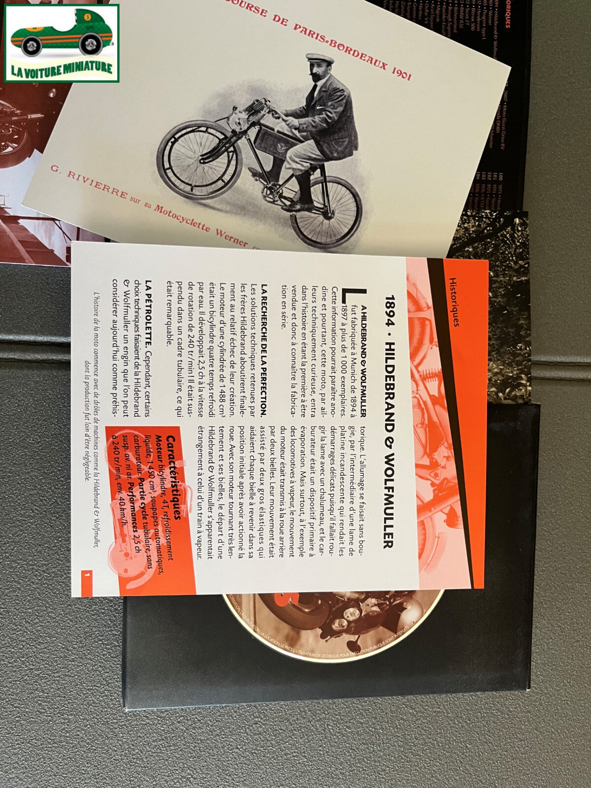 Livre Carte Fiche CD Moto Motos Coffret Passion Grund