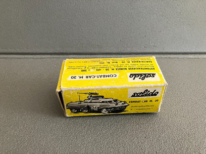 Ancienne Miniature Militaire Blindé Char Combat Car M. 20 200 Solido France 1/50