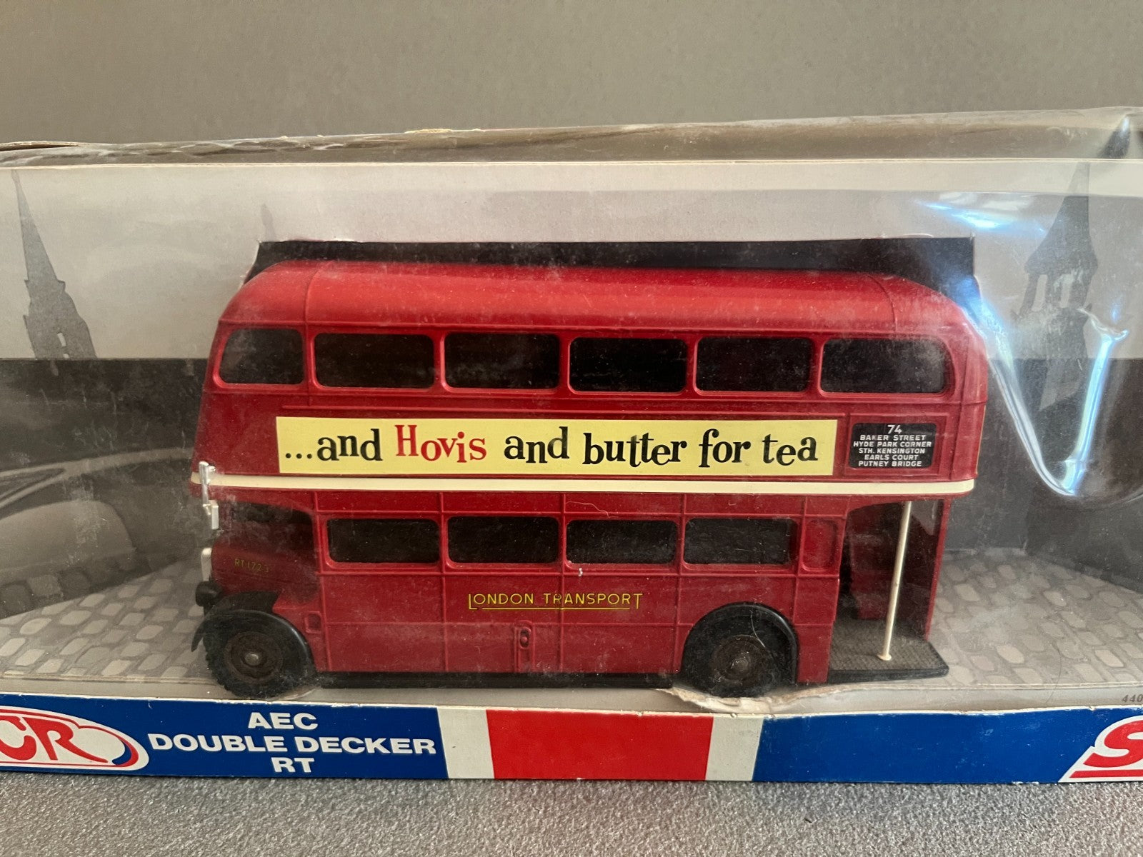 Voiture Miniature bus autobus AEC double decker Solido JCR au 1/50