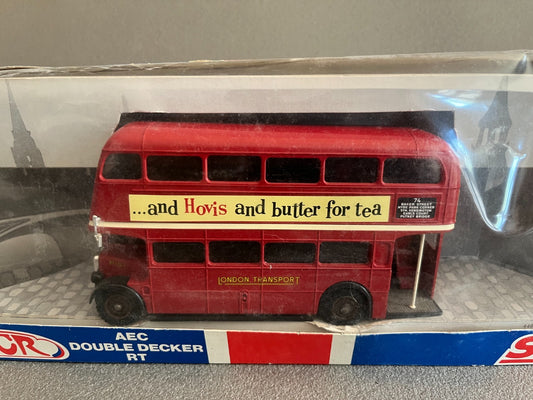 Voiture Miniature bus autobus AEC double decker Solido JCR au 1/50