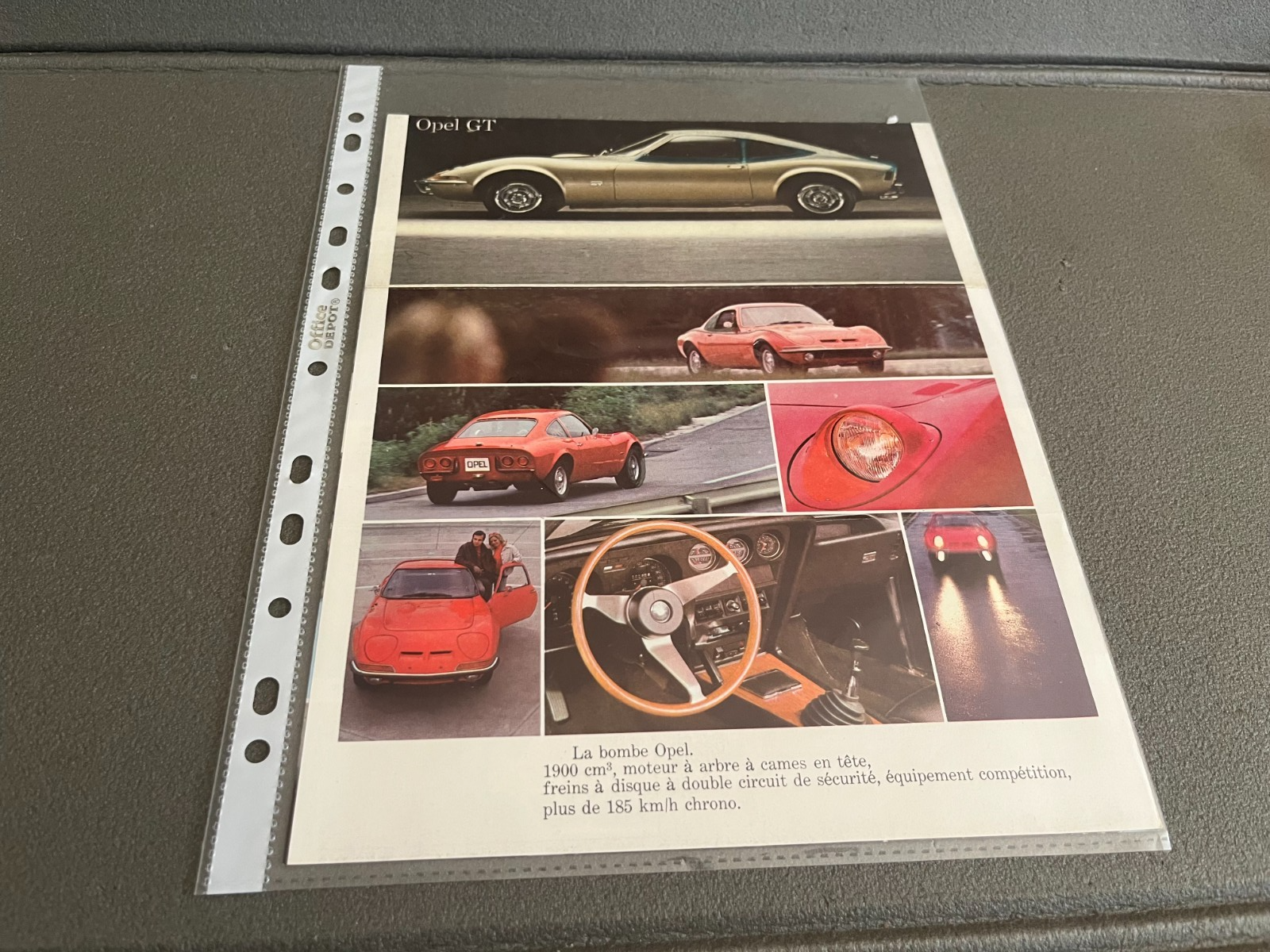 Ancien Dépliant Brochure Documentation Automobile Opel GT