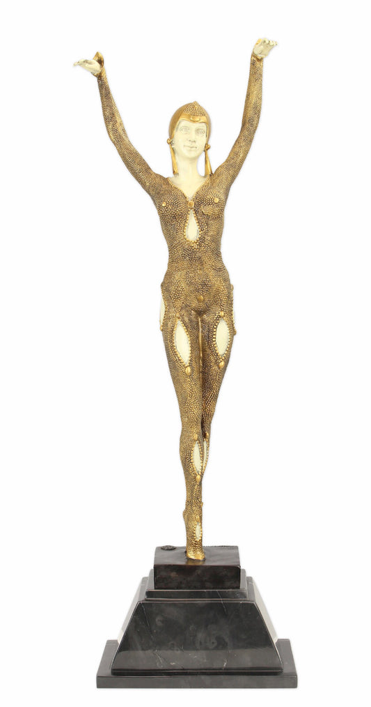Statue Sculpture Bronze Art Déco Nouveau Femme Dourga DC-35 Moderne