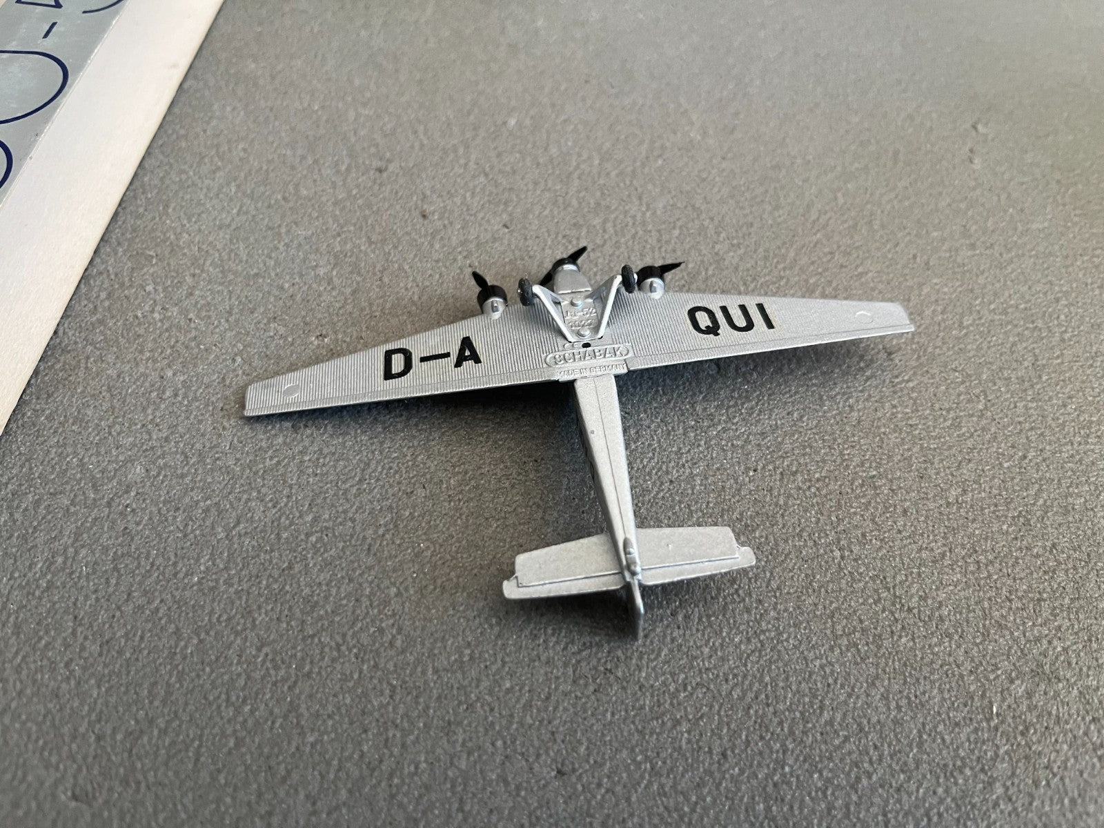 Ancien Avion miniature Militaire JU-52 Schabak 1/250