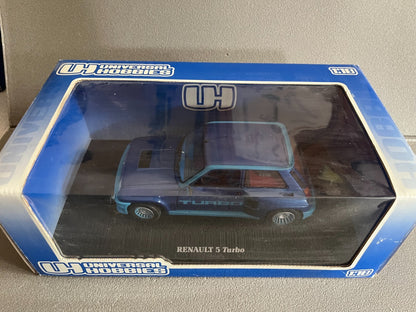 Voiture miniature Renault 5 Turbo Metallic Blue Universal Hobbies 4521 au 1/18