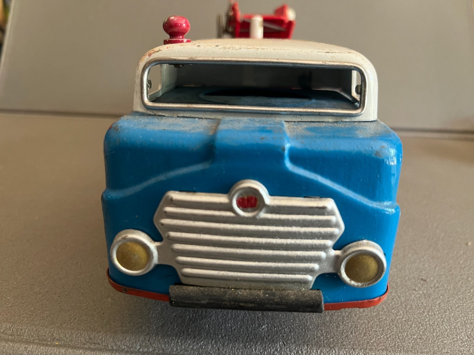 Jouet Ancien Voiture Miniature Tôle Camion Pompiers Gama Incomplet