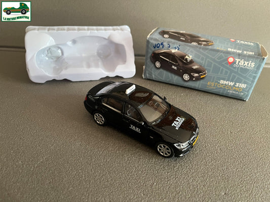 Voiture Miniature BMW 318i Stockholm Taxi du Monde Welly au 1/38