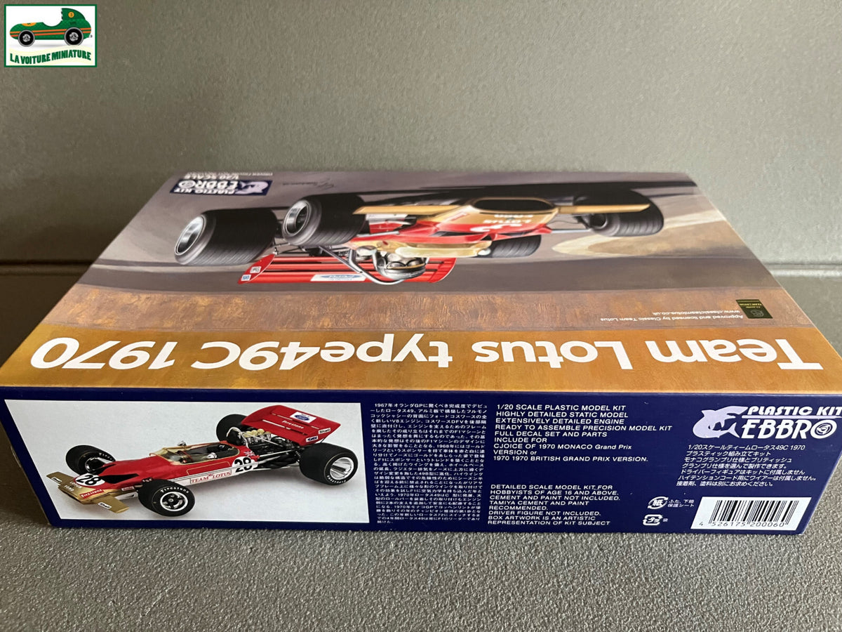 Maquette  à monter F1 Voiture miniature Team Lotus type 49C 1970 Ebbro 1/20