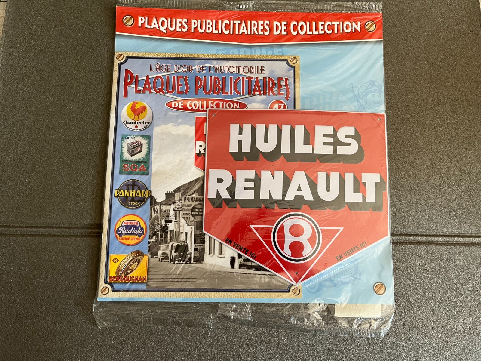 Plaque Métal Voiture Automobile Publicitaire Collection Huiles Renault