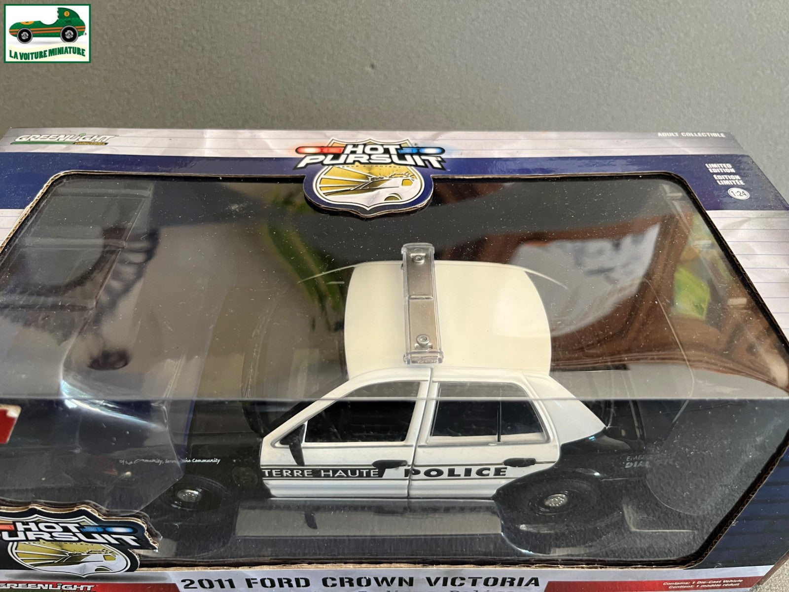 Voiture Miniature 2011 Ford Crown Victoria Police Terre Haute Greenlight au 1/24
