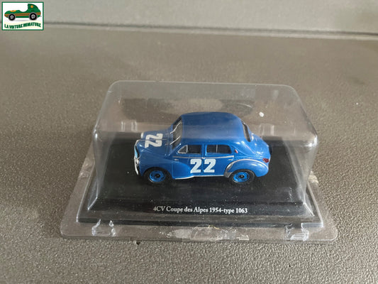 Voiture Miniature Renault 4CV Coupe des Alpes 1954 Eligor au 1/43