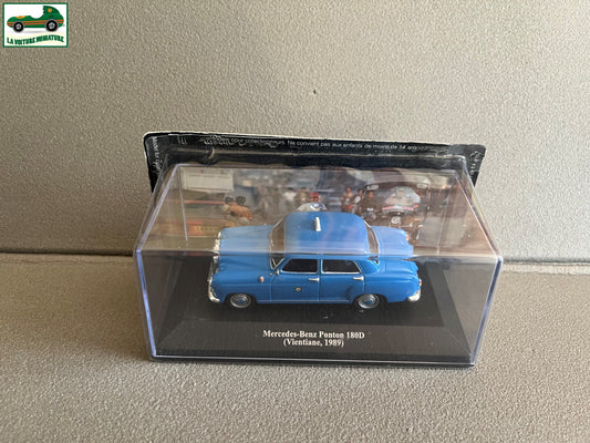Voiture Miniature Mercedes Benz Ponton 180D 1989 Taxi Du Monde au 1/43 Altaya