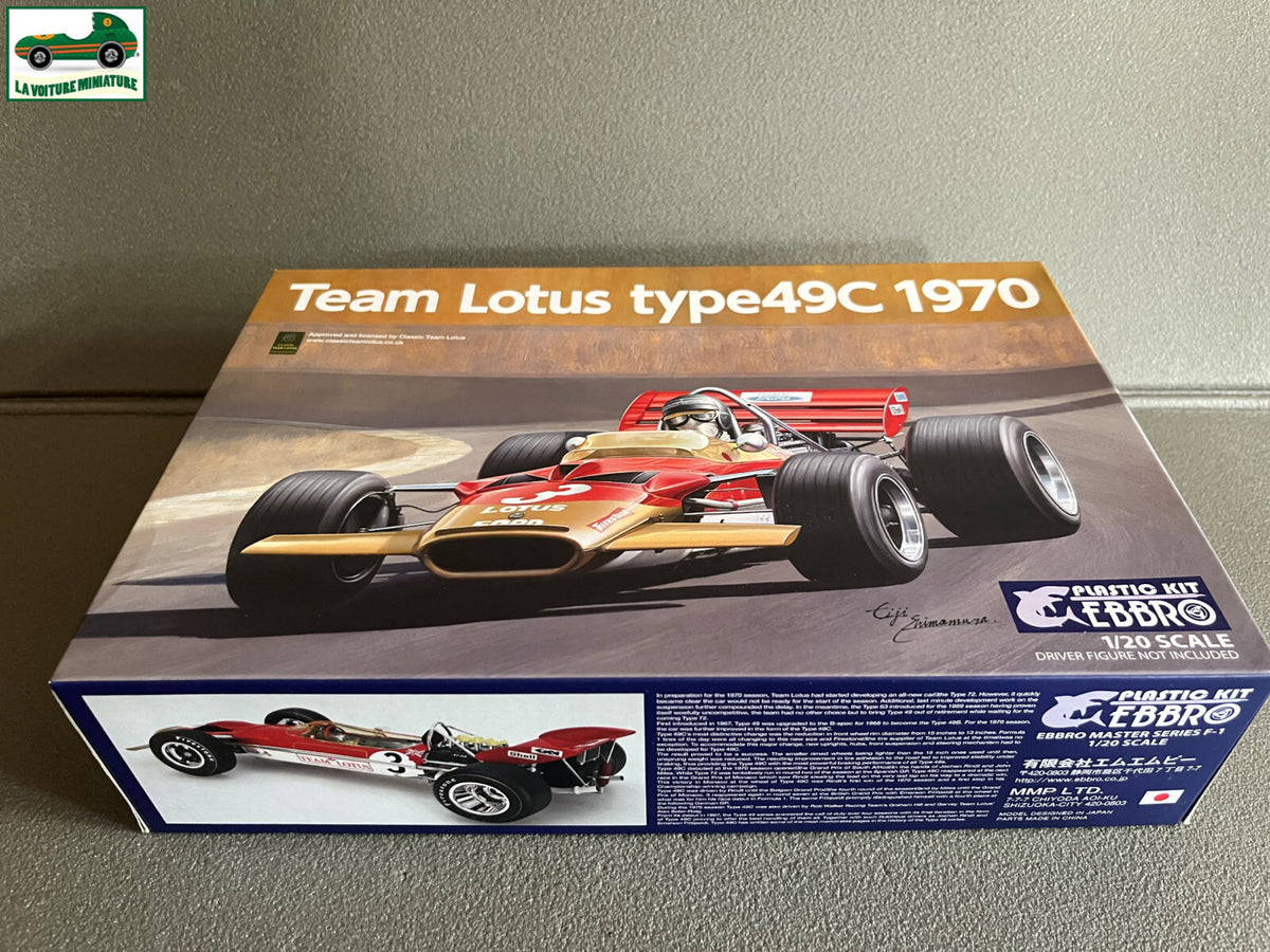 Maquette  à monter F1 Voiture miniature Team Lotus type 49C 1970 Ebbro 1/20