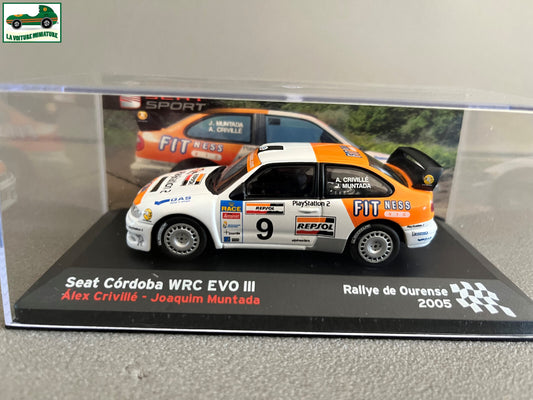 Voiture Miniature Seat Cordoba WRC EVO III Rallye de Ourense 2005 au 1/43