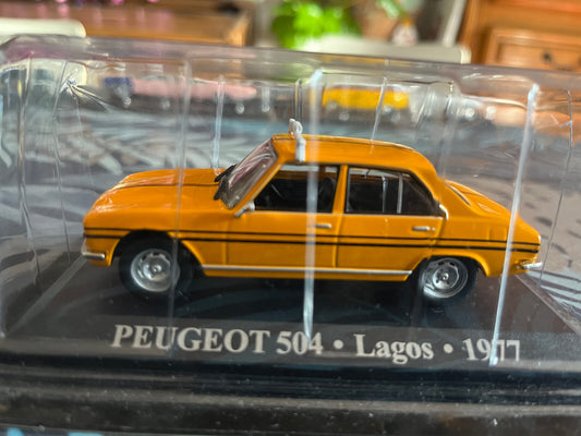 Voiture Miniature Peugeot 504 Lagos 1977 Taxi Du Monde 1/43
