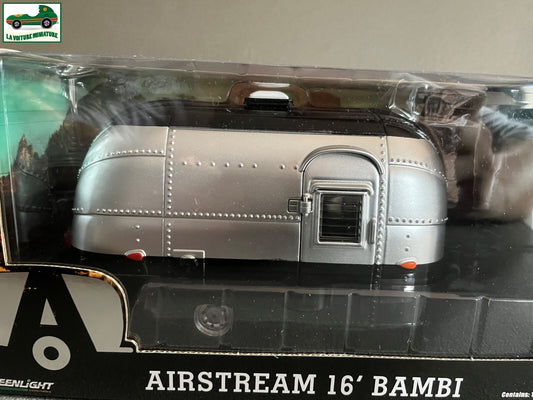 Voiture miniature Caravane AirStream 16 Bambi Greenlight 1/24