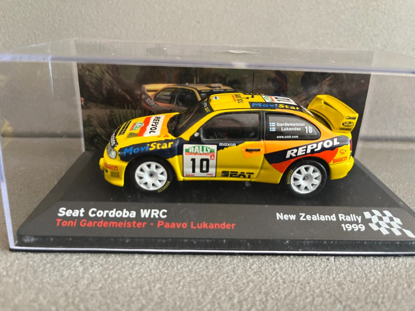 Voiture Miniature Seat Cordoba WRC Rallye New Zealand 1999 au 1/43
