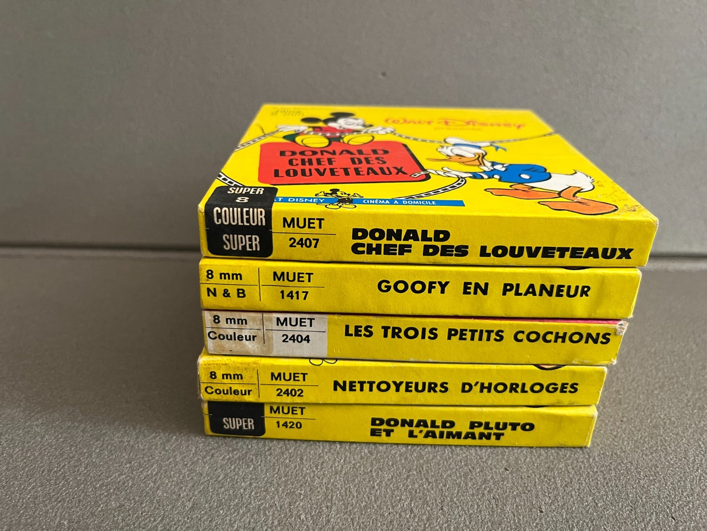 Lot Ancien Super 8 Walt Disney Donald Goofy Mickey Les Trois Petits Cochons