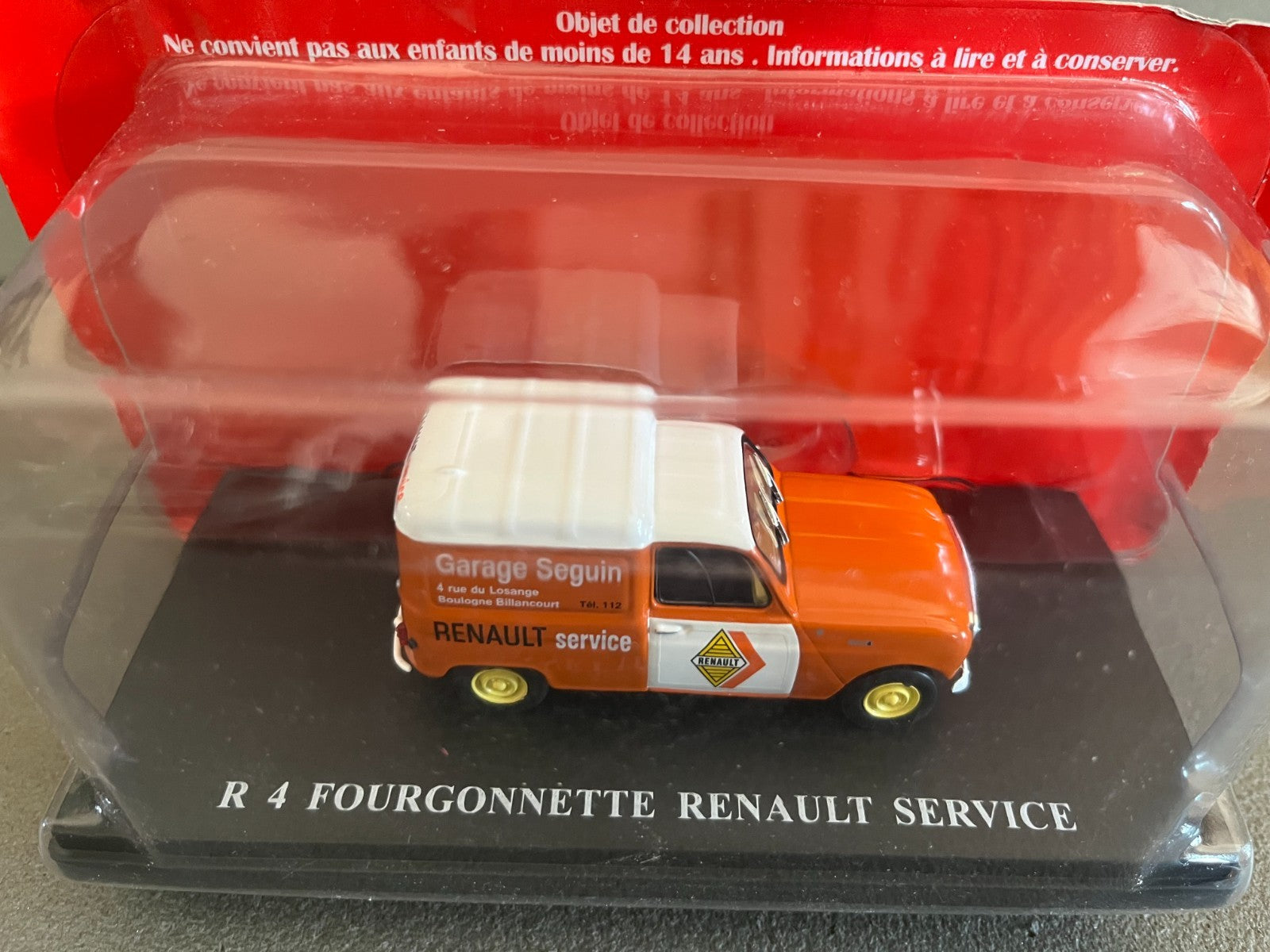 Voiture Miniature Renault 4 4L R4 Fourgonnette Service Hachette 1/43