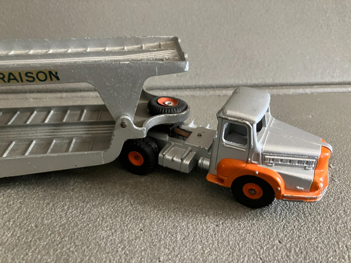 Ancienne Miniature Camion Unic Porte Voiture 39 Dinky Toys Meccano France
