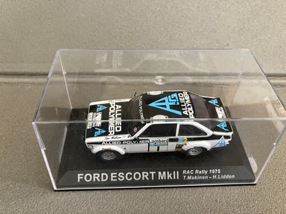Voiture Miniature Ford Escort MkII RAC Rallye 1975 Altaya au 1/43
