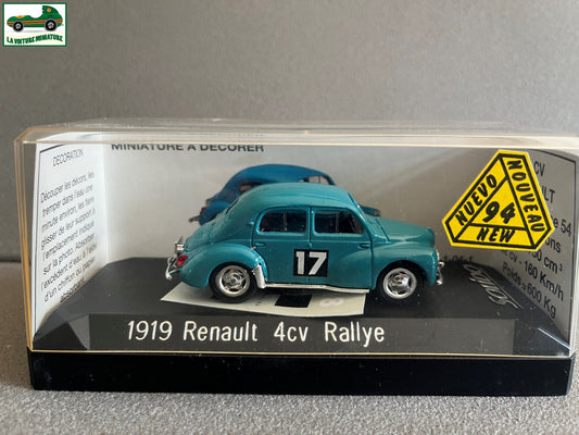 Voiture Miniature 1919 Renault 4CV Rallye Solido au 1/43