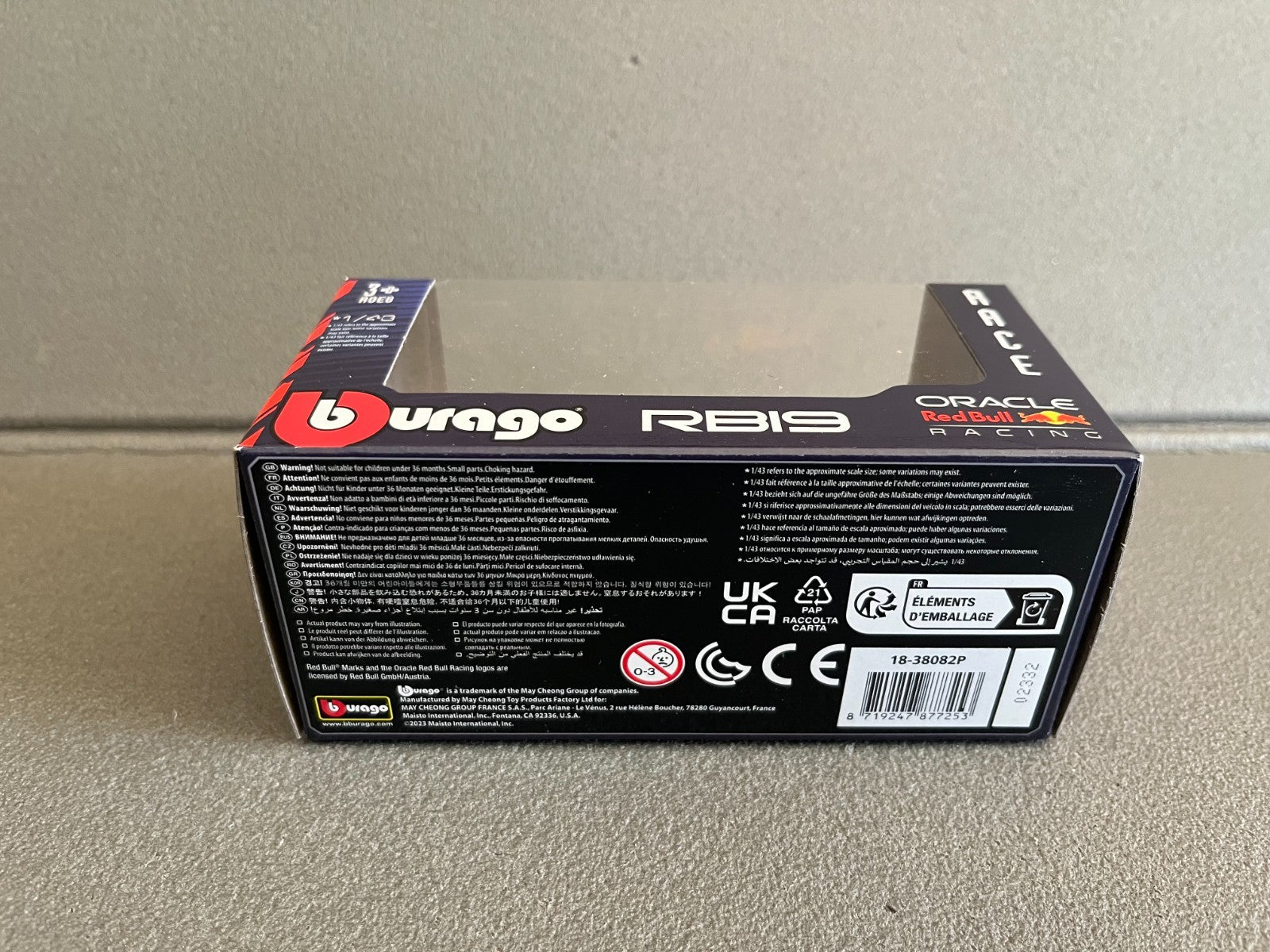 Voiture miniature Collection Formule 1 F1 Red Bull RB19 Burago au 1/43