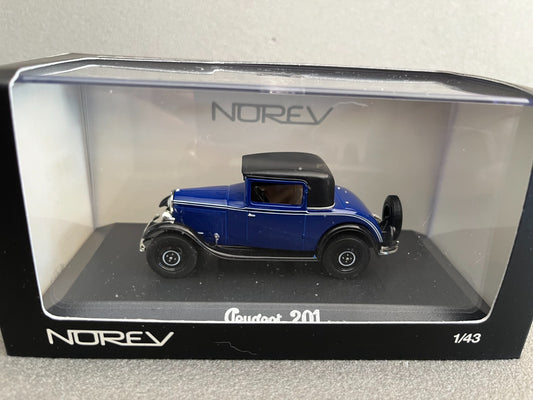 Voiture Miniature Peugeot 201 Coupé Norev au 1/43
