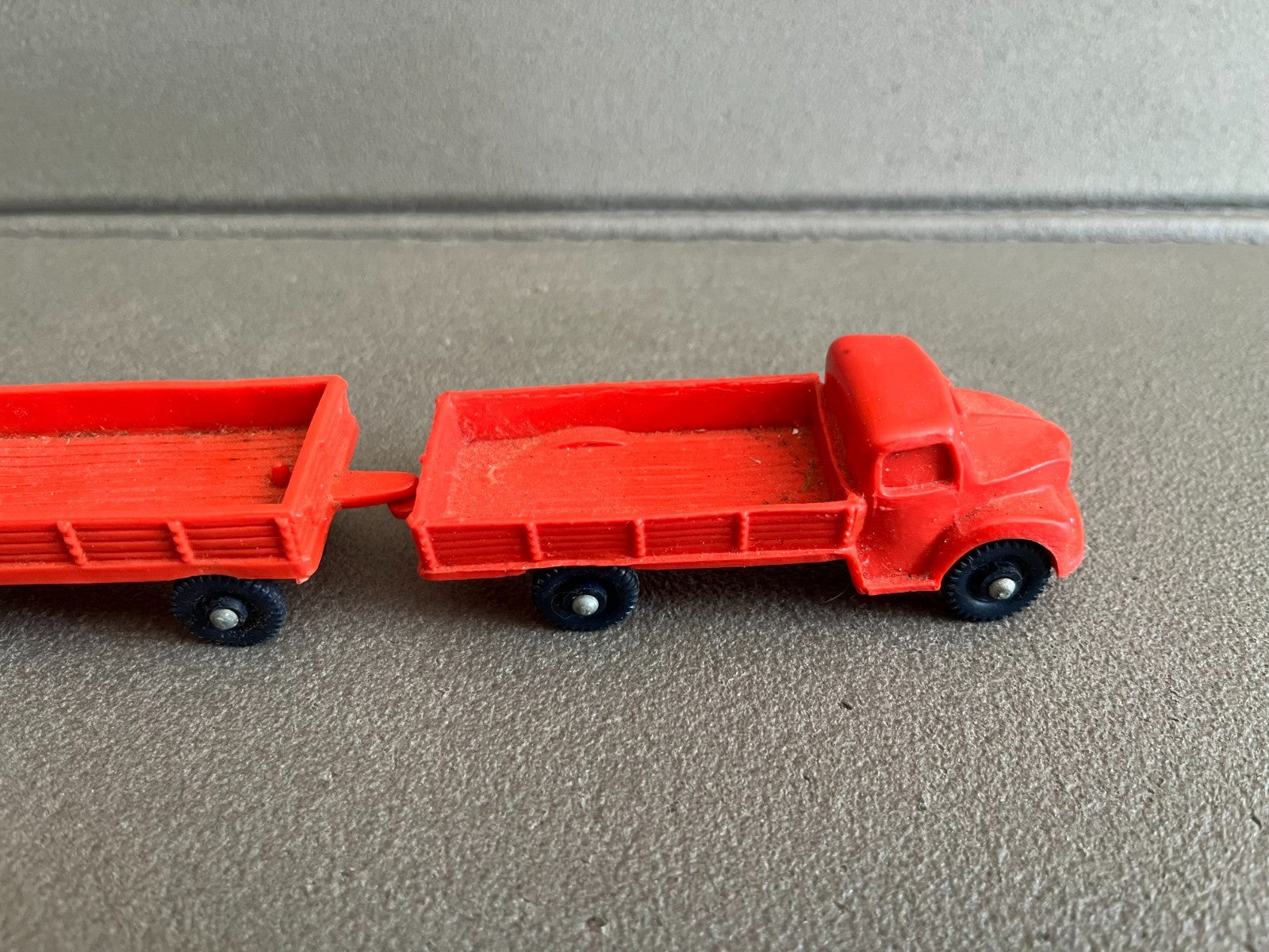 Voiture Miniature Ancien Camion Remorque Tomte Lardal Norway Plastique Gomme