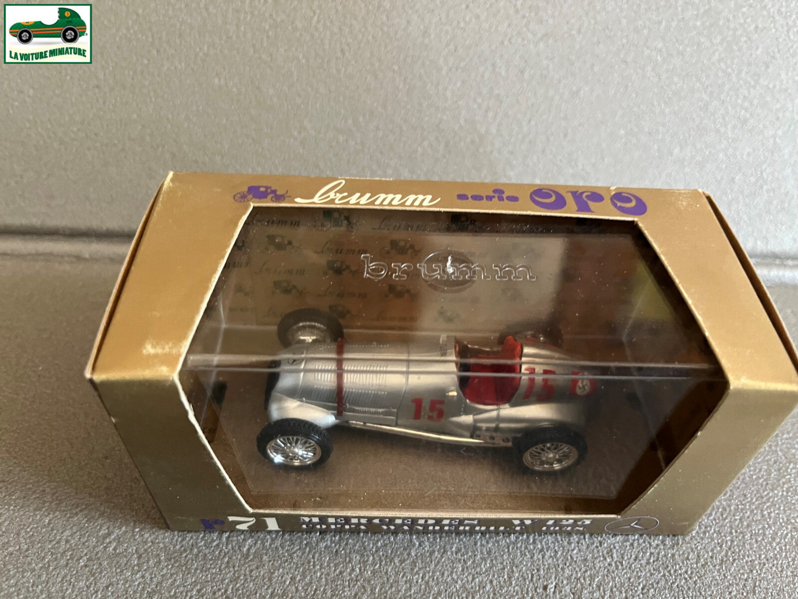 Voiture Miniature Mercedes W125 Coppa Wanderbilt 1938 Brumm au 1/43