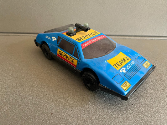 Jouet Ancien Voiture Miniature Course Tôle Ferrari 512 VEB  Grand Prix Service